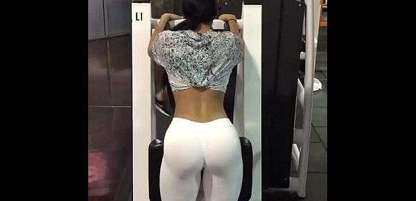  Armenian Bubble Butt Tight Spandex Showing Camel Toe In Gym